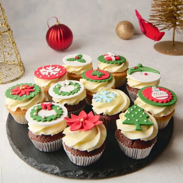 Assorted Christmas Cupcakes (Box of 5)
