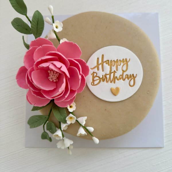 1,5kg Ribbon Surprise 8" with posie of flowers & tag